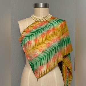 Signed Isabel 2013 Scarf Hand Rolled Likely Silk